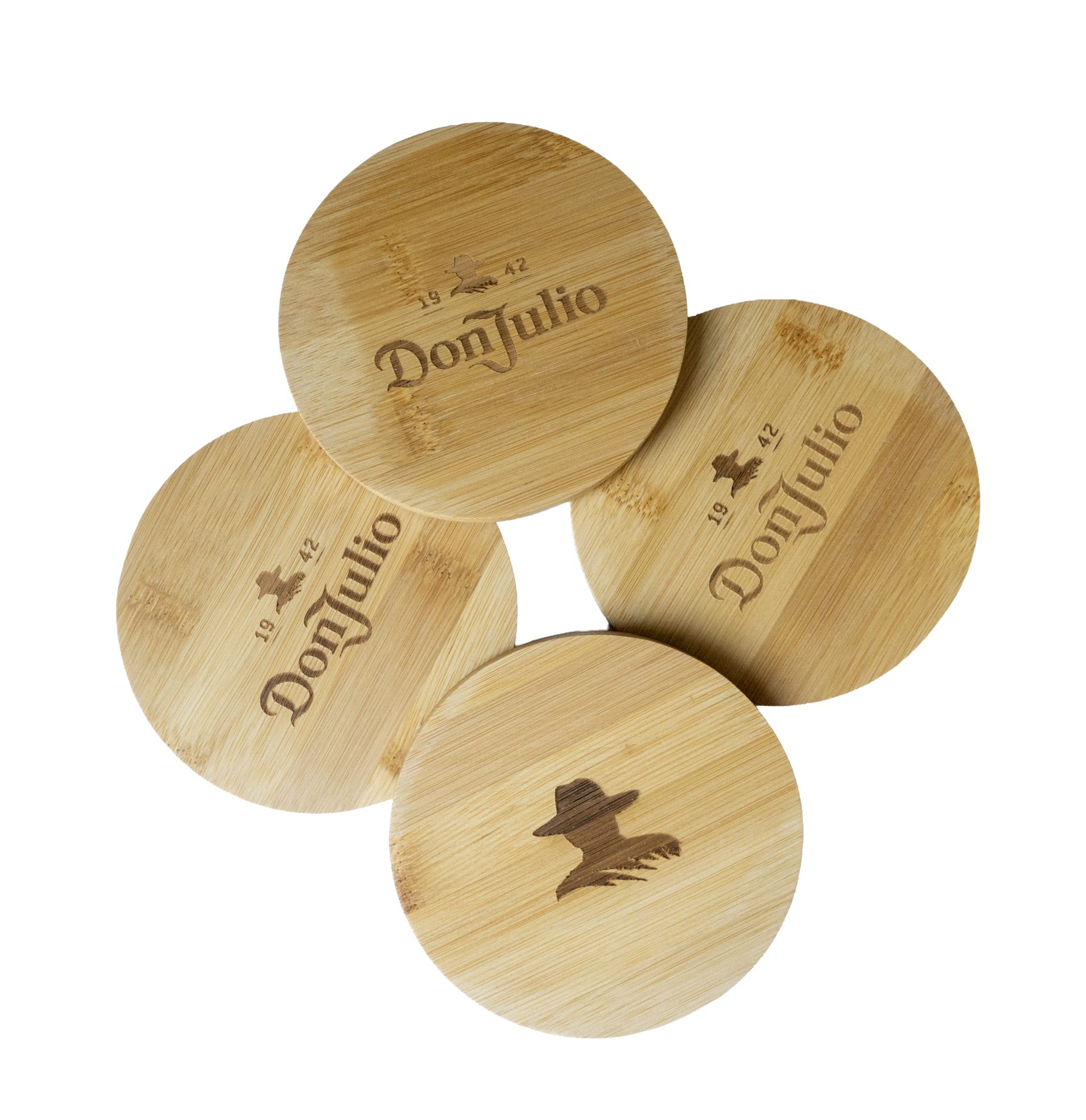 Engraved Bamboo Coaster round bamboo drink coasters with custom laser engraved logo