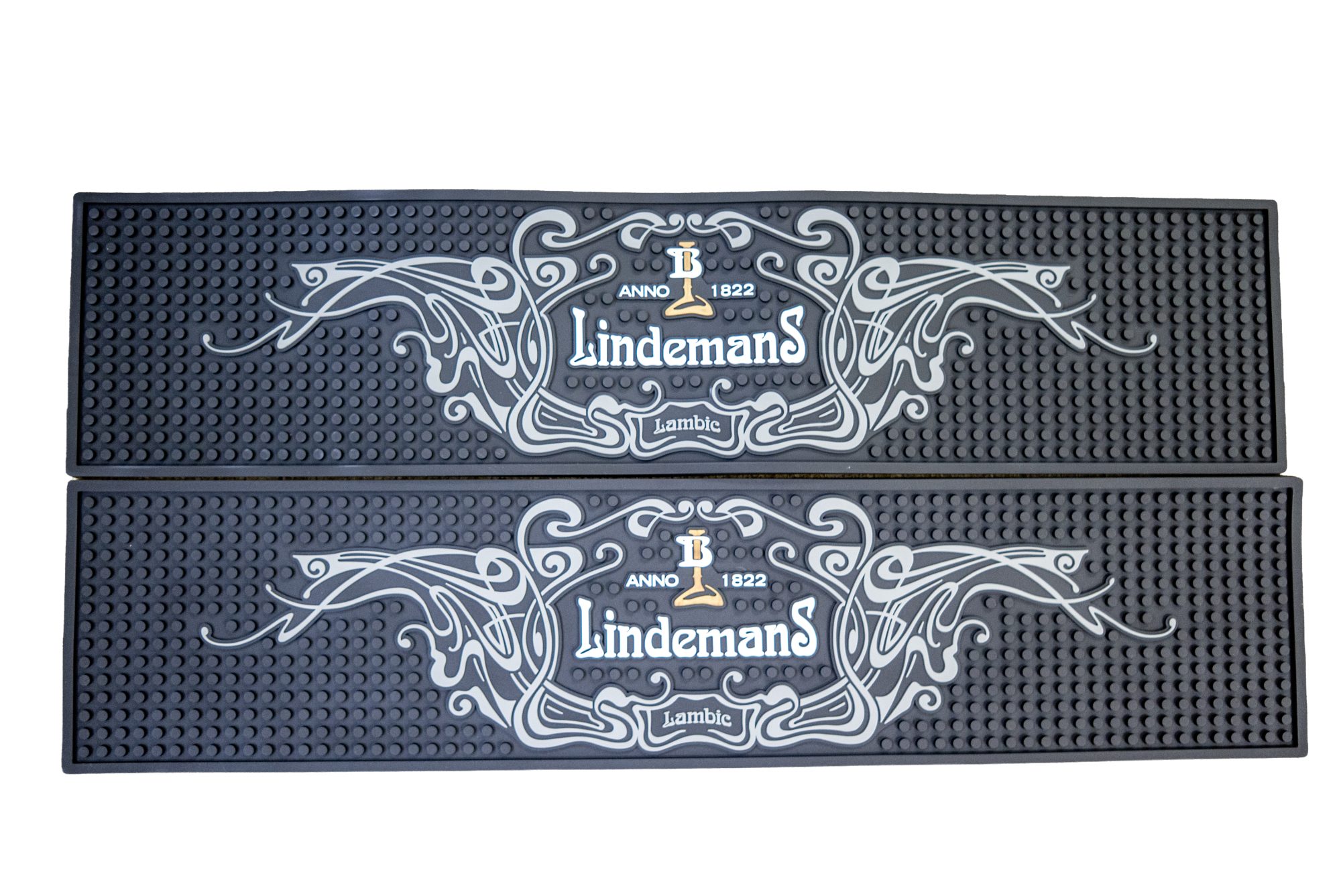 Custom PVC Bar Mat custom black PVC bar mats with raised multi-colour beverage logo