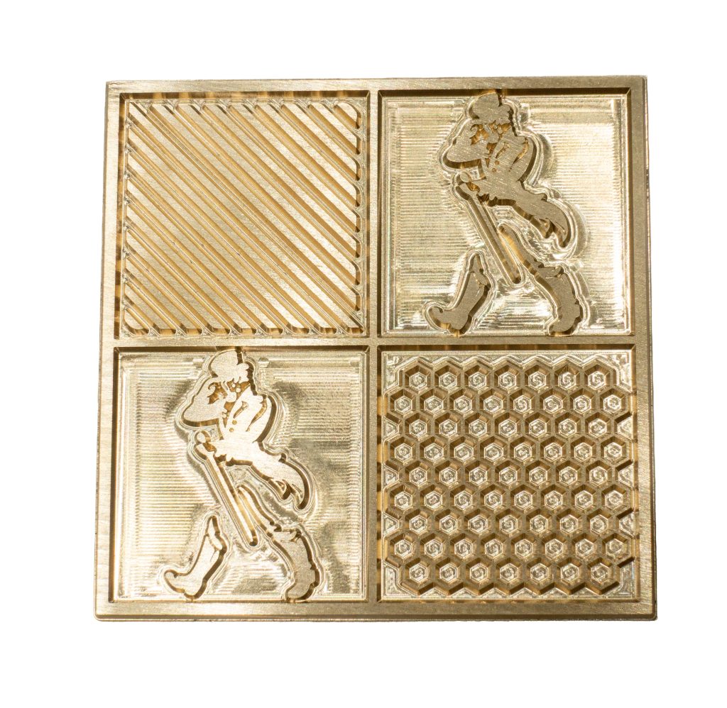 Custom Branded Ice Mould custom machined brass branded ice mould with logo and texture cavities